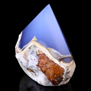 Natural Blue Chalcedony Gemstone Crystal Power Point, Healing Stone for Home Decor, Reiki Stone, Point Palm Stone
