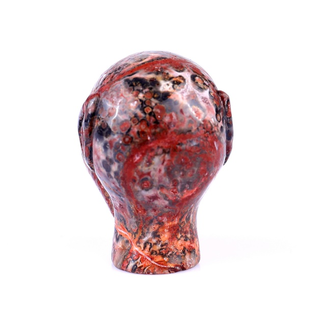 1.5" Leopard Skin Jasper Crystal Elf Alien – Hand Carved Gemstone Fine Art Sculpture for Healing