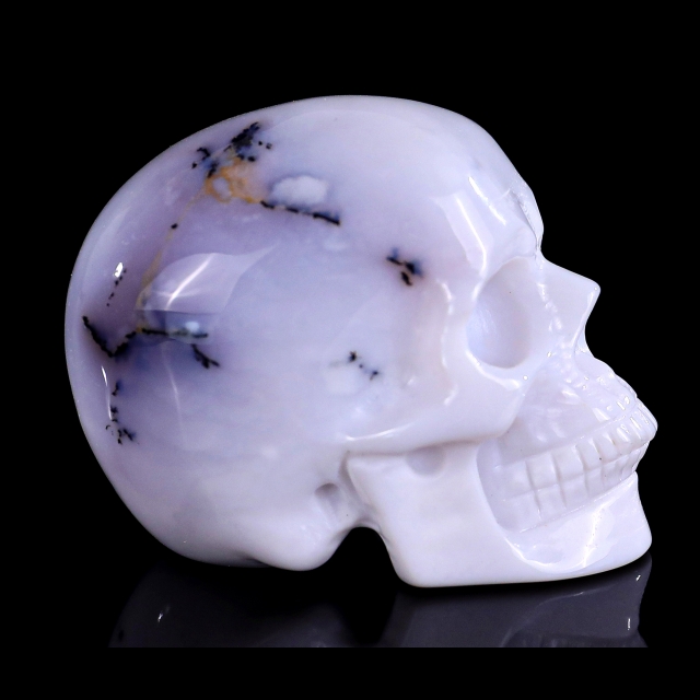 2.2" Rose Quartz Skull – Hand Carved Natural Crystal Realistic Sculpture