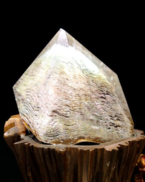 Clear Phantom Crystal Tower - Calming Divine Healing Crystal Sculpture for Altar