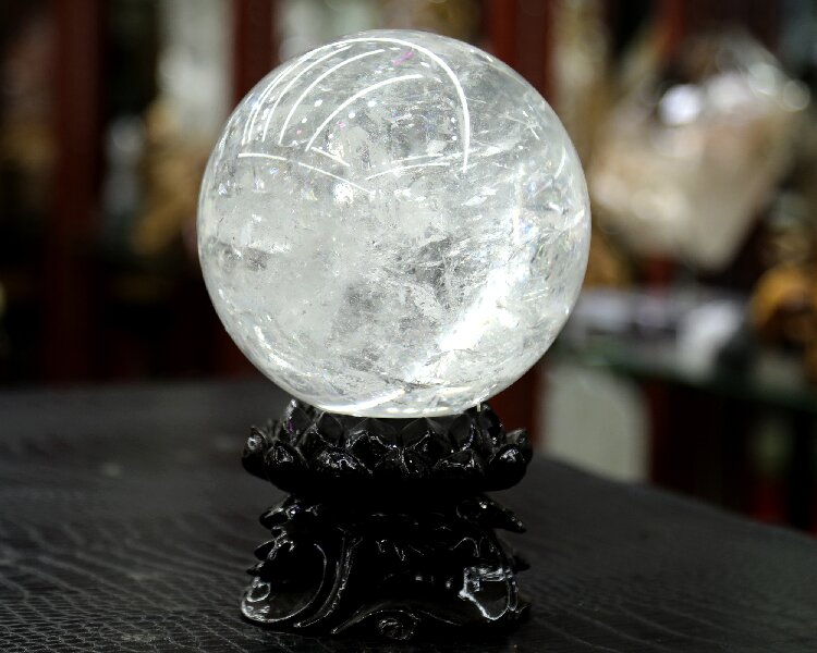 Clear Quartz Energy Sphere - Natural Hand Polished Crystal for Positive Vibes
