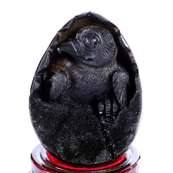 Natural Dragon Septarian Stone Cave Carved Bird Carving Handmade Gemstone Decor