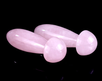 Natural Rose Quartz Hand Carved Crystal Massage Tool