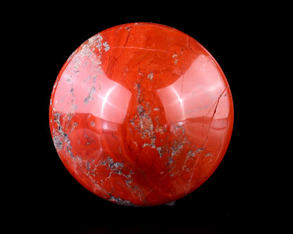 70mm Red Jasper Hand Carved Crystal Mushroom Sculpture