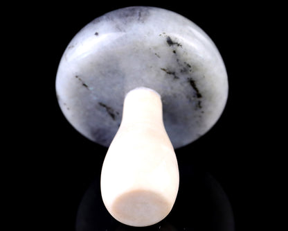 80mm Labradorite Hand Carved Crystal Mushroom Sculpture