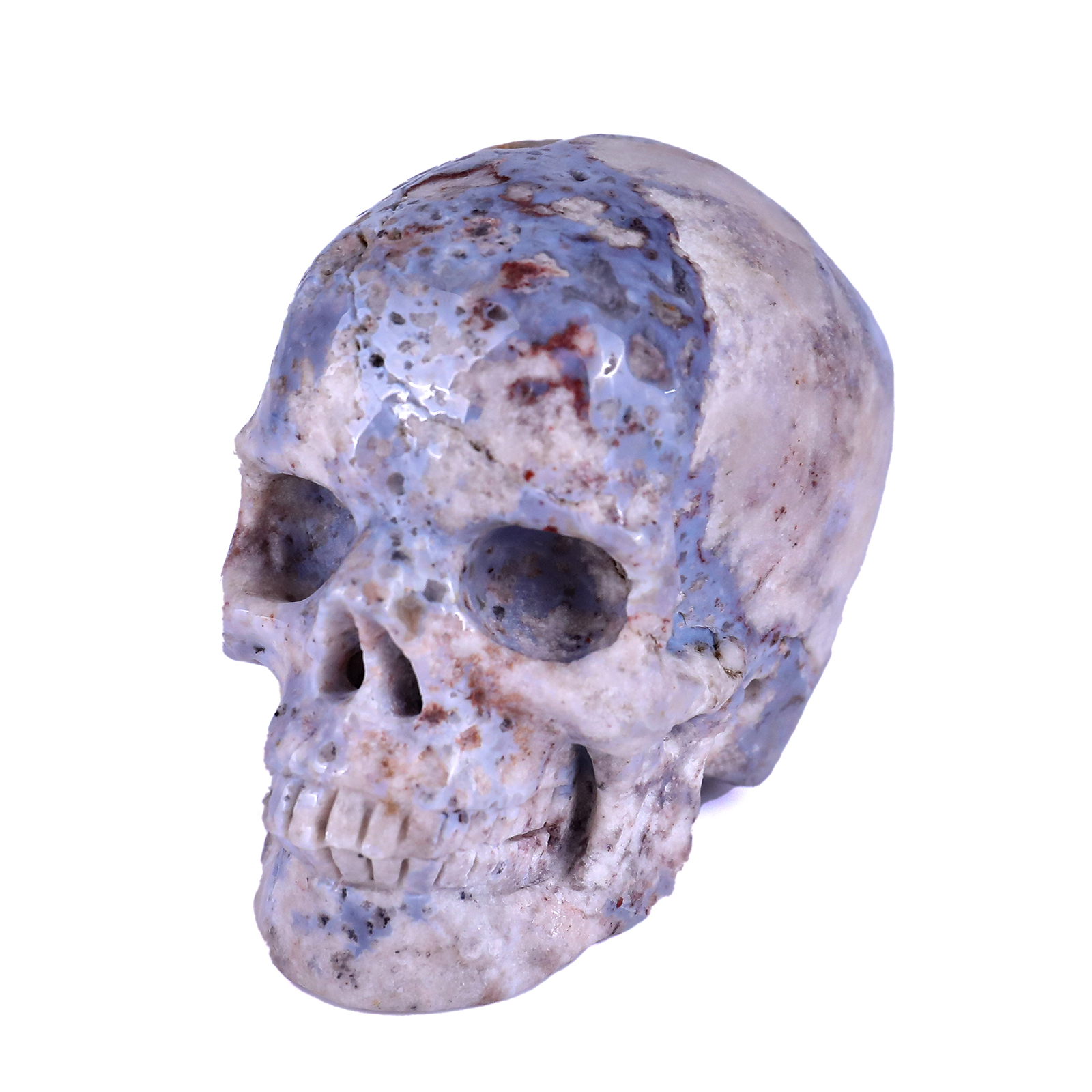 Blue Sakura Blossom Agate Skulls Gemstone Skulls