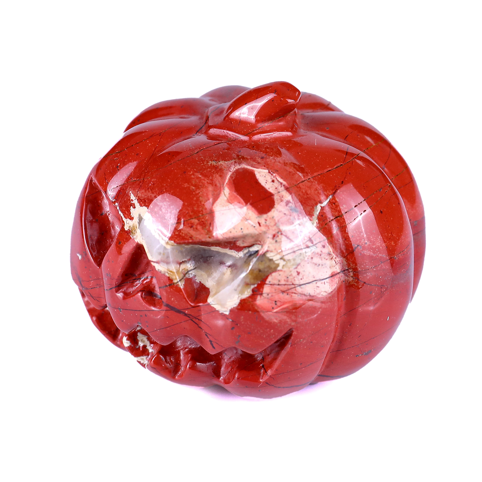 Red Jasper Crystal Pumpkin Skull