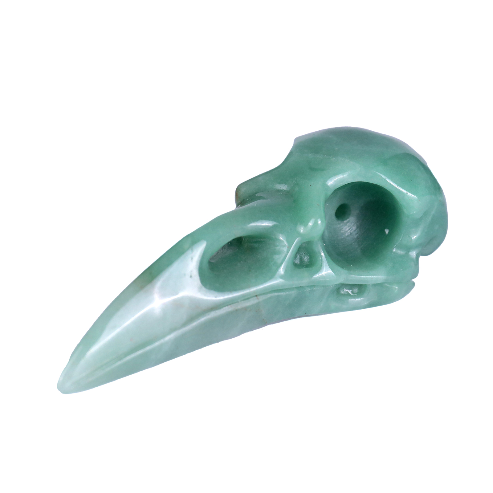 Green Aventurine Crow Skull