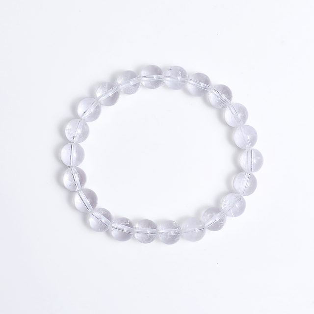 Natural Angolan Quartz Crystal Bead Bracelet,Healing Energy Bracelet