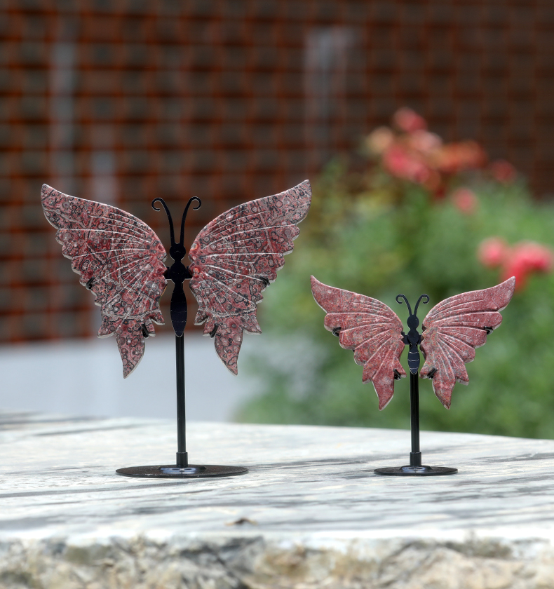 Natural Healing Stones Butterfly Angel Wings Craft Crystal Fashion Accessories for Decoration Gifts Souvenirs