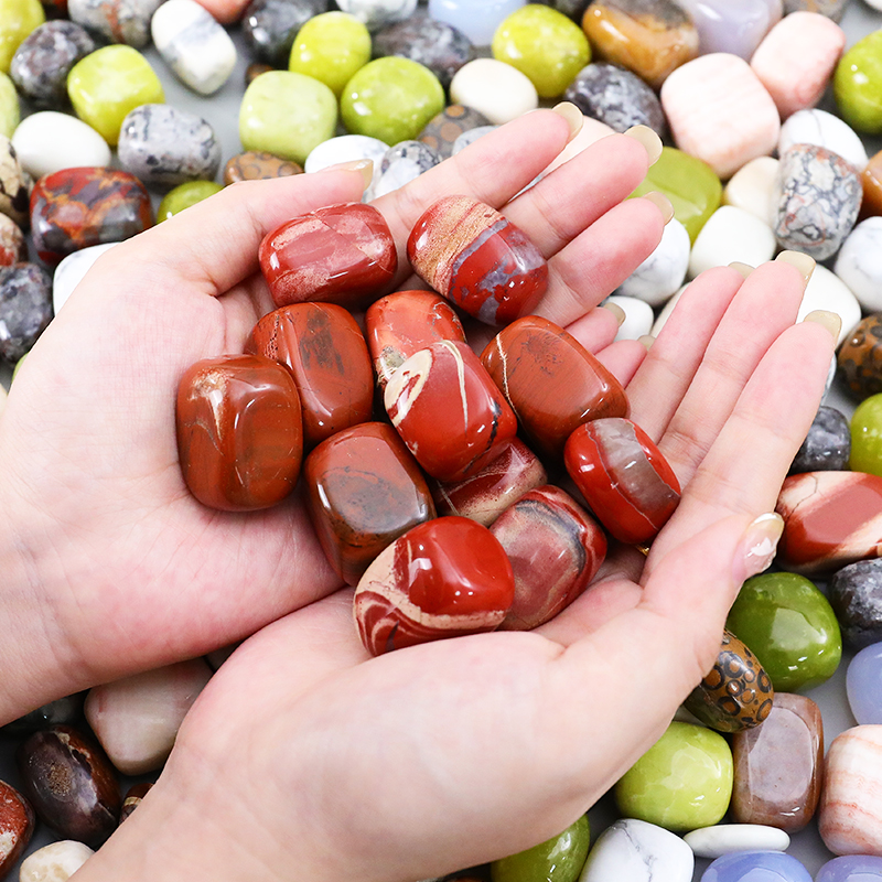 Premium Natural Jade Tumble Stones - Smooth Polished Gemstones for Healing, Decoration & Jewelry Making