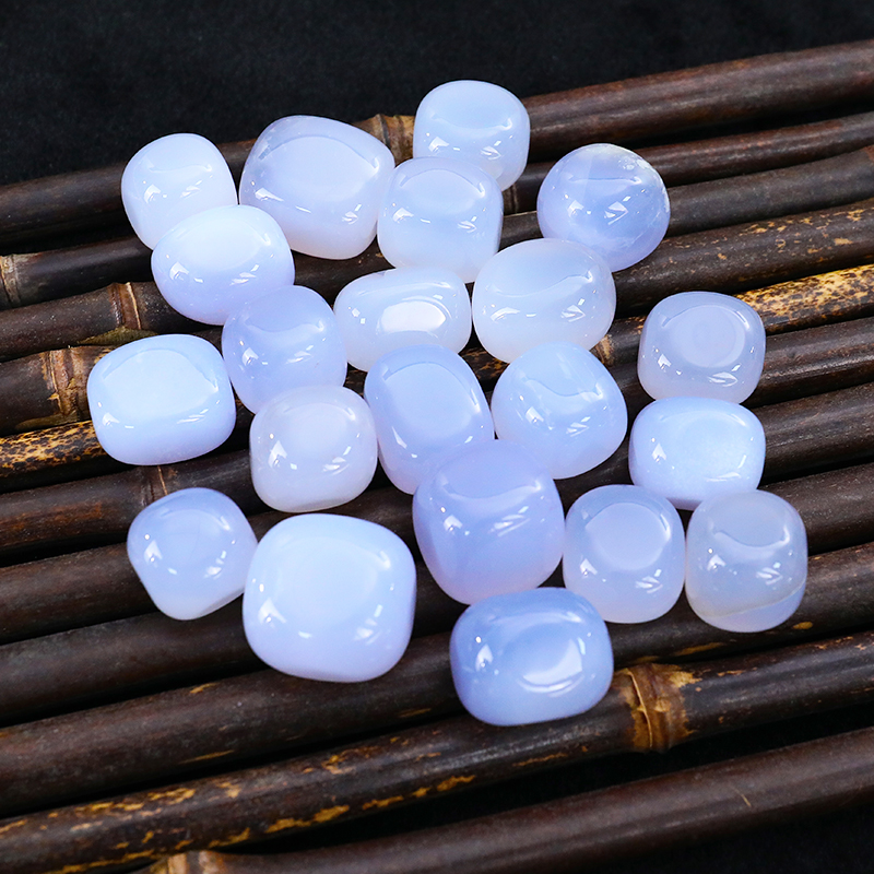 High-Quality Natural Blue Chalcedony Tumble Stone - Perfect for Crystal Collections, Jewelry Making & Spiritual Balance