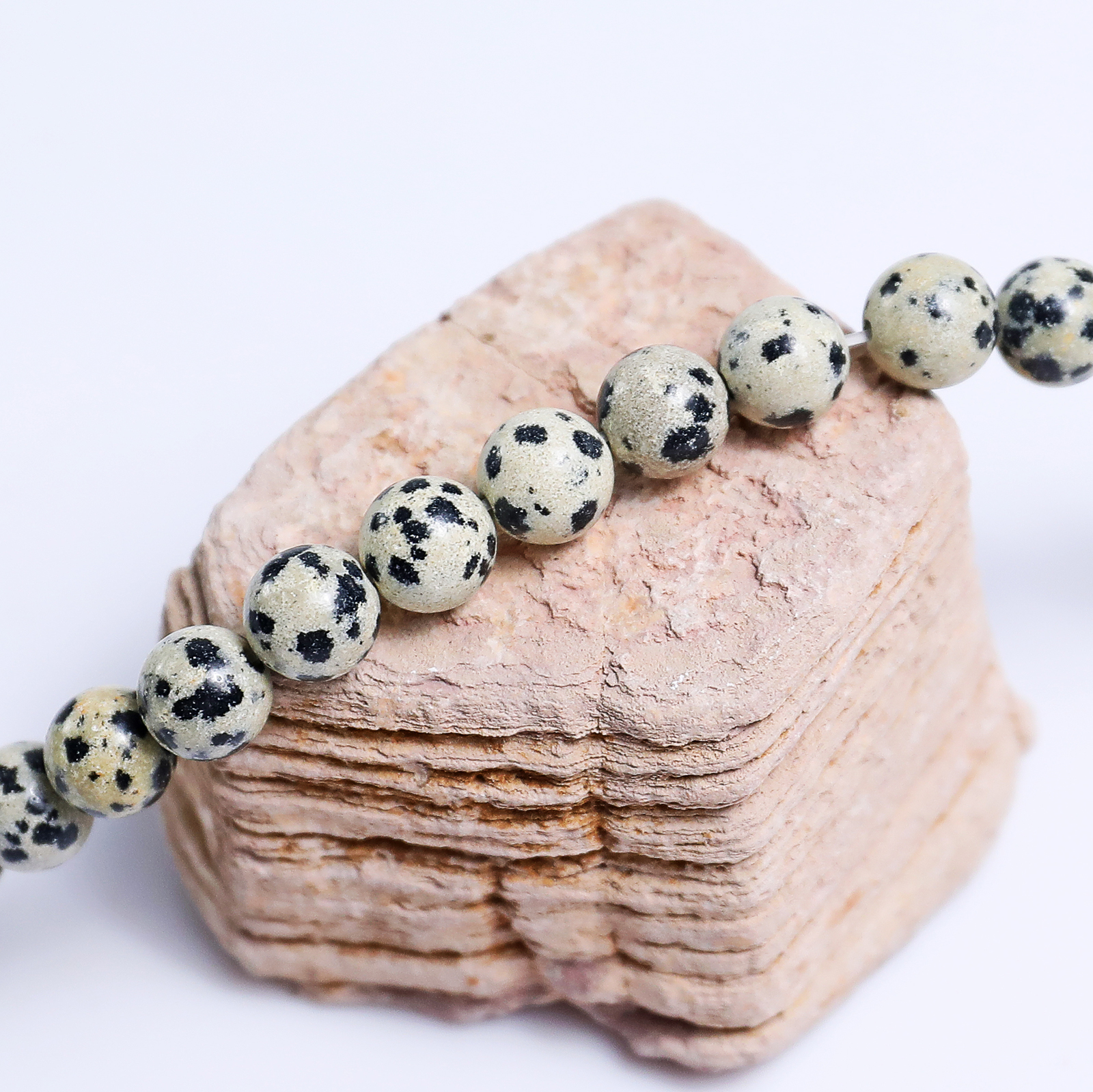 Natural Dot Stone Crystal Bead Bracelet,Healing Energy Bracelet