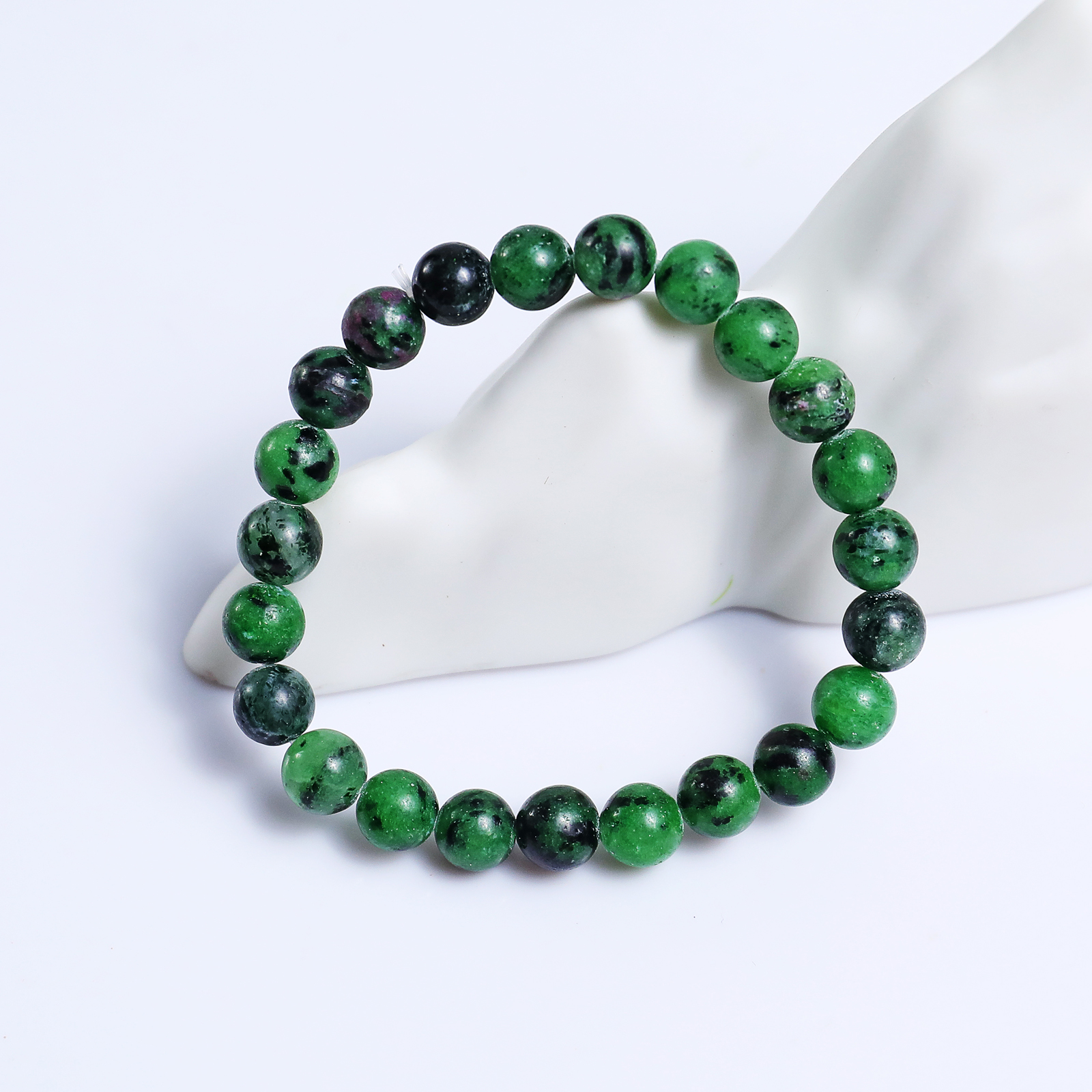 Natural Ruby Zosite Crystal Bead Bracelet,Healing Energy Bracelet