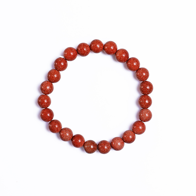 Natural Gold Stone Crystal Bead Bracelet,Healing Energy Bracelet