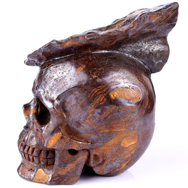 Unique 6.4" Opal Crystal Skull – Hand Carved Realistic Gemstone Sculpture for Collectors, Healing, And Home Décor