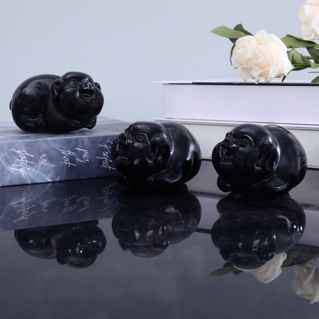 Natural Jade Handmade Lucky Pig Figurine - Feng Shui Home Decoration & Collectible