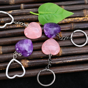 Exquisite Heart-Shaped Keychains Made of Various Jade Materials - Perfect for Gifting!
