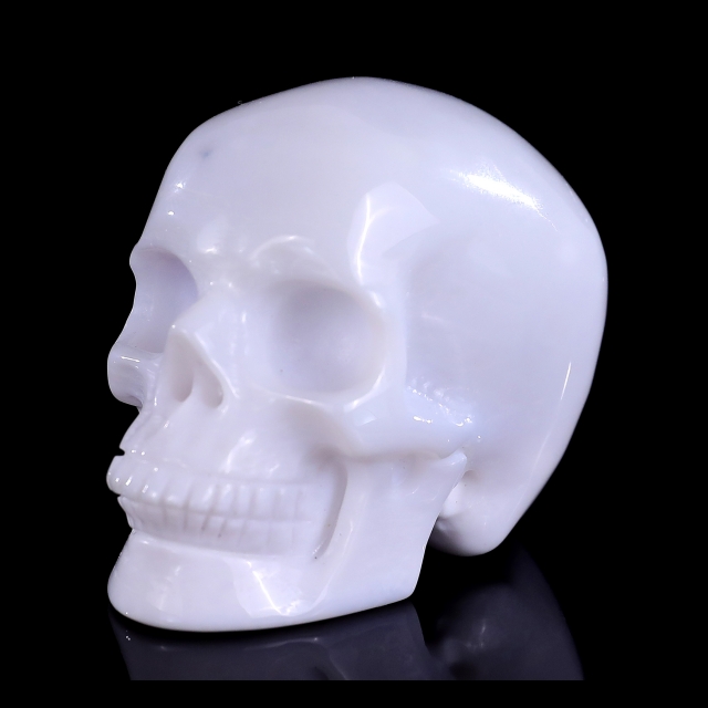2.2" Rose Quartz Skull – Hand Carved Natural Crystal Realistic Sculpture
