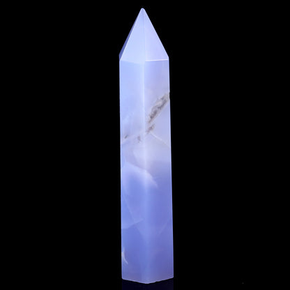 160mm Blue Chalcedony Hand Carved Crystal Point