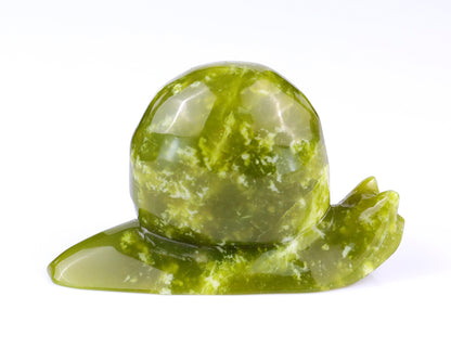 4.1" New Jade Hand Carved Crystal Snail Sculpture