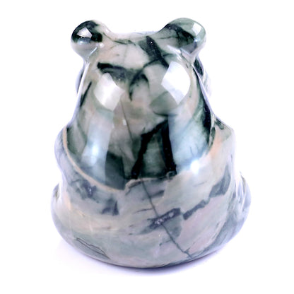 Cute 2.9" Jiulong Jade Hand Carved Crystal Panda Sculpture
