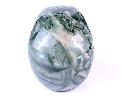 2.9" Jiulong Jade Hand Carved Crystal Realistic Skull Sculpture
