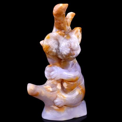 4.7" Chalcedony Hand Carved Crystal Koala Sculpture