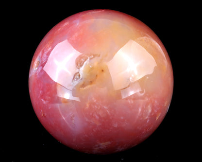 70mm Chalcedony Hand Carved Crystal Sphere