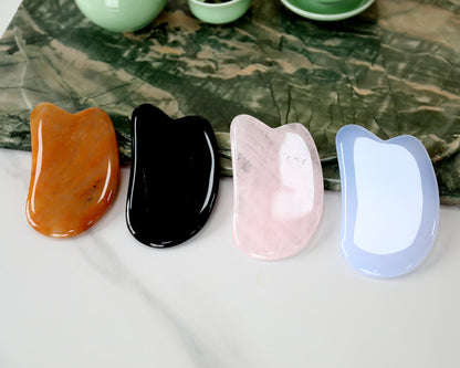 4.7" Gemstone Hand Carved Crystal Guasha Tool,Massage Tool