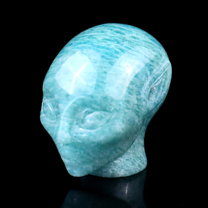 Nice 1.5" Amazonite Hand Carved Crystal Elf Alien Sculpture