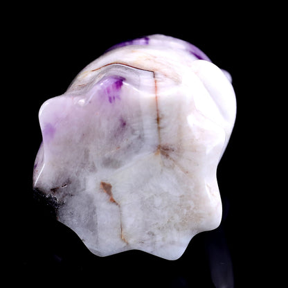 3.0” Natural Dream Amethyst Hand Carved Crystal Ghost Sculpture, Halloween Gift