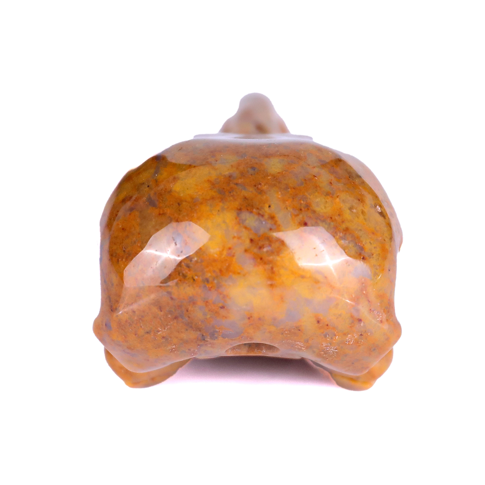 Crystals Yellow Tiger Eye Crow Bird Skull Hand
