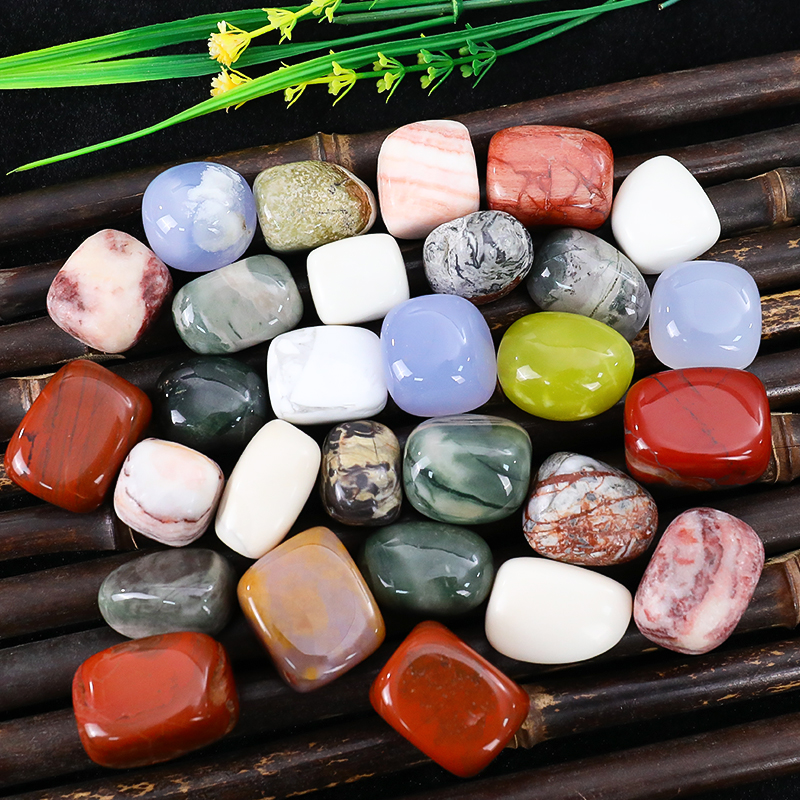 Premium Natural Jade Tumble Stones - Smooth Polished Gemstones for Healing, Decoration & Jewelry Making