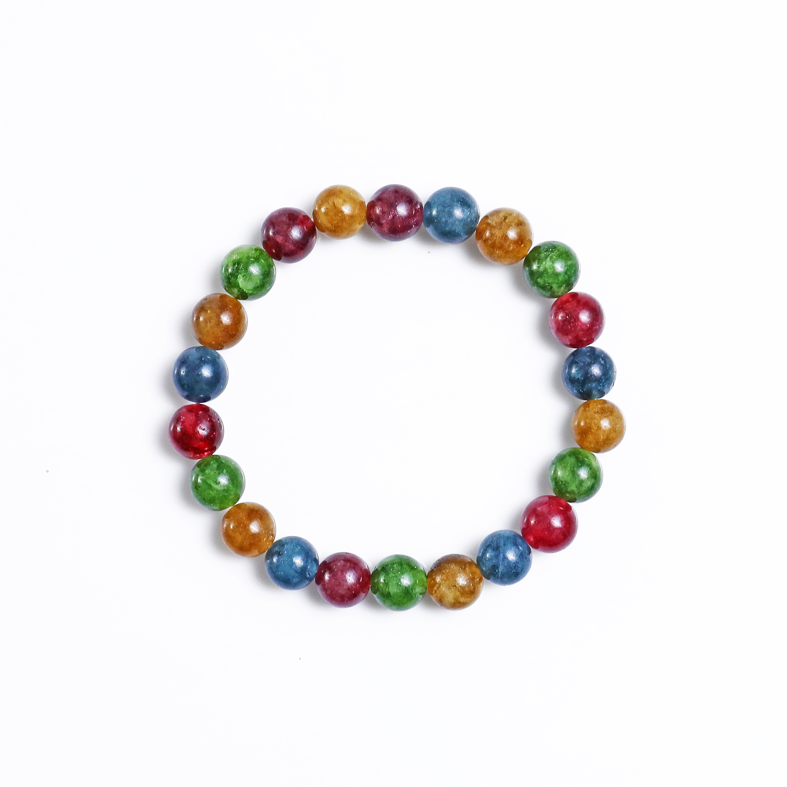 Natural Colorful Jasper Crystal Bead Bracelet,Healing Energy Bracelet