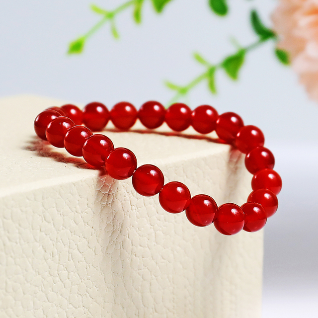 Natural Carnelian Crystal Bead Bracelet,Healing Energy Bracelet