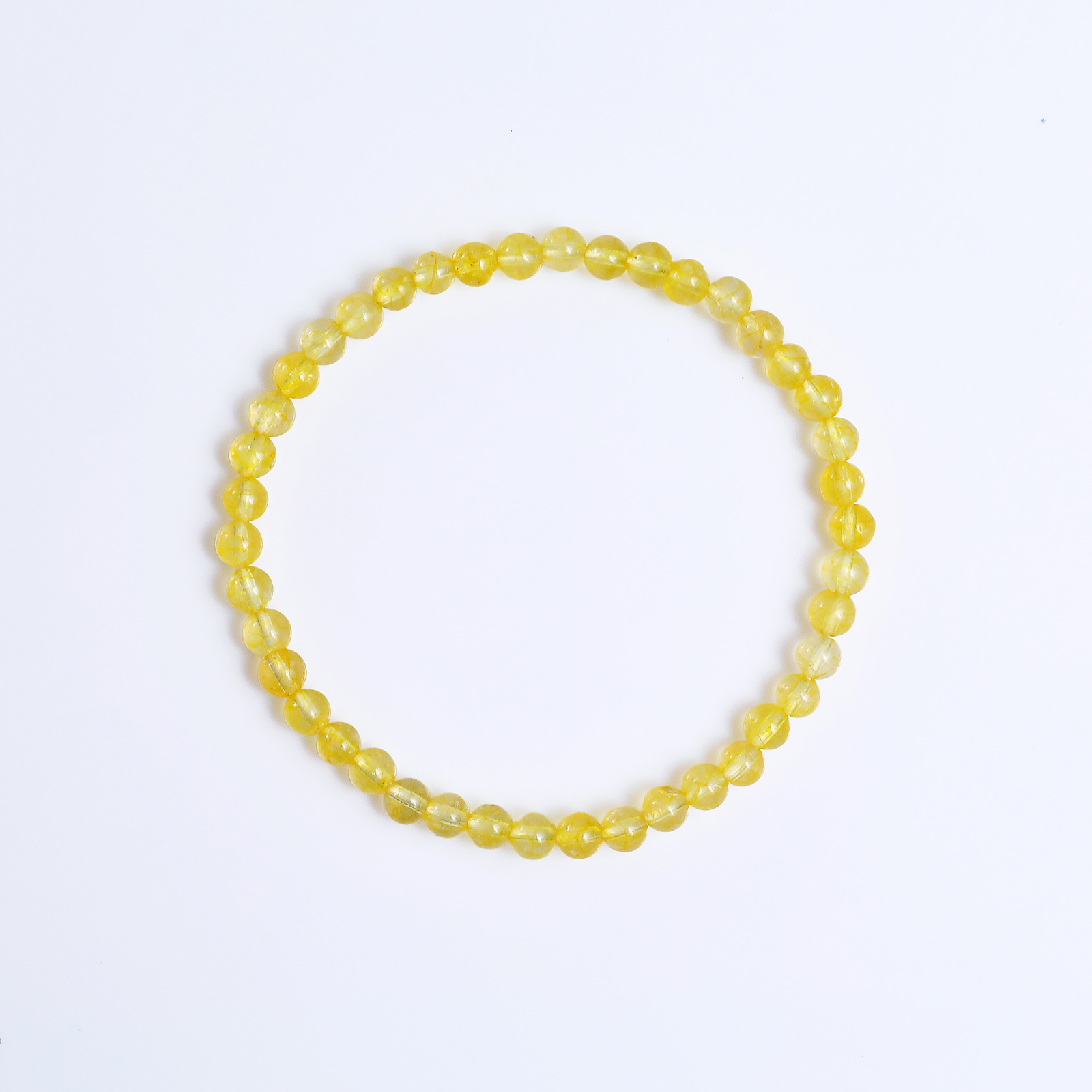 Natural Citrine Crystal Bead Bracelet,Healing Energy Bracelet