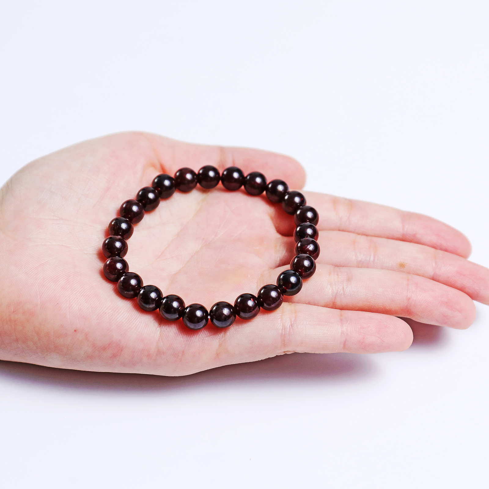Natural Garnet Crystal Bead Bracelet,Healing Energy Bracelet