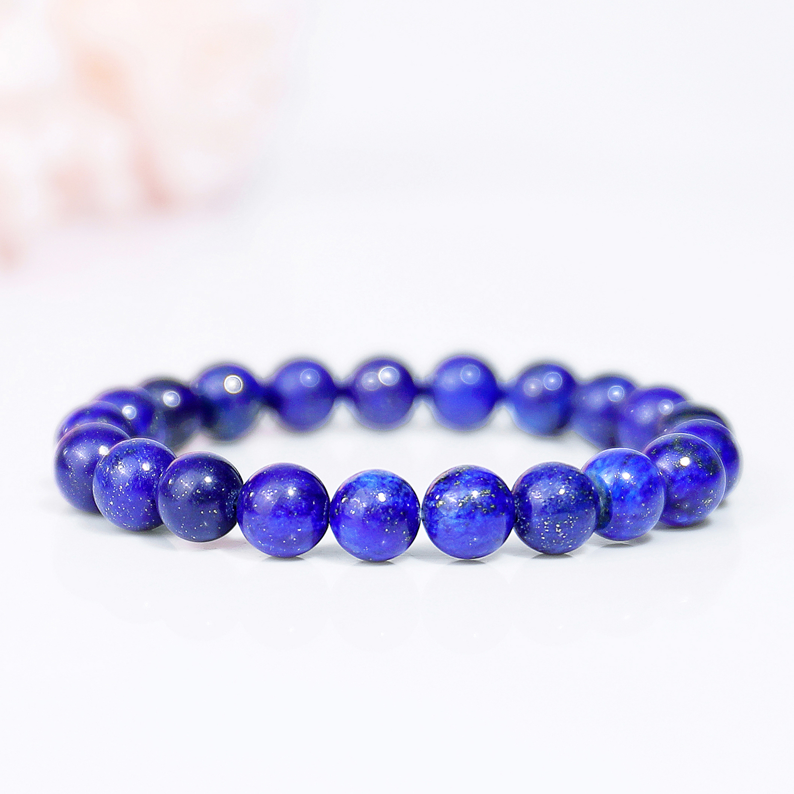 Natural Lapis Lazuli Crystal Bead Bracelet,Healing Energy Bracele