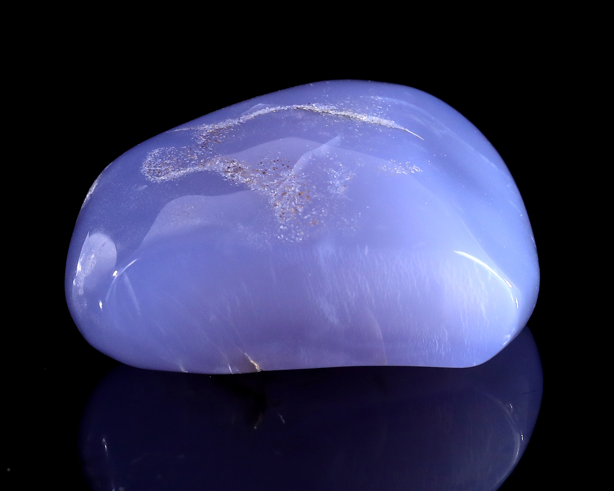 Natural Blue Chalcedony Gemstone Crystal Polished Stone, Healing Stone for Home Decor, Reiki Stone, Free Form Palm Stone