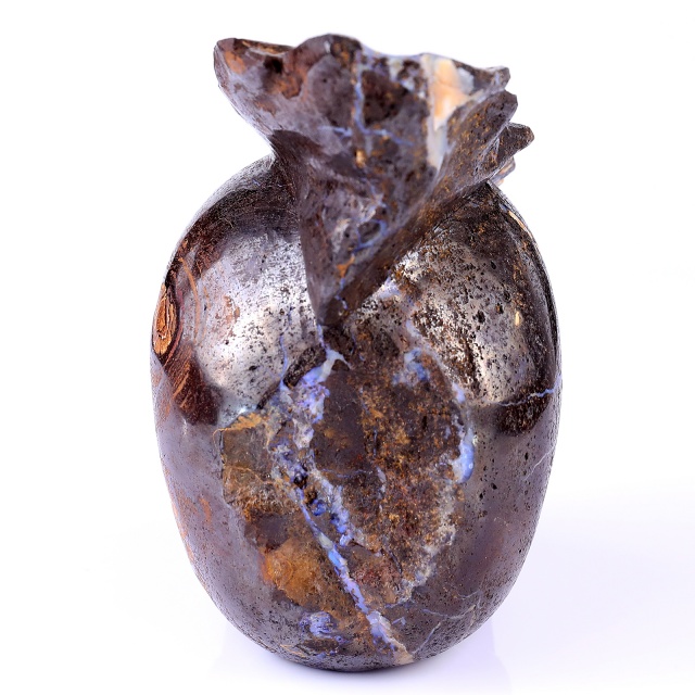 Unique 6.4" Opal Crystal Skull – Hand Carved Realistic Gemstone Sculpture for Collectors, Healing, And Home Décor