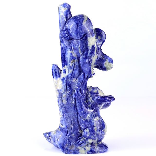 4.3" Sodalite Hand Carved Crystal Koalas Sculpture