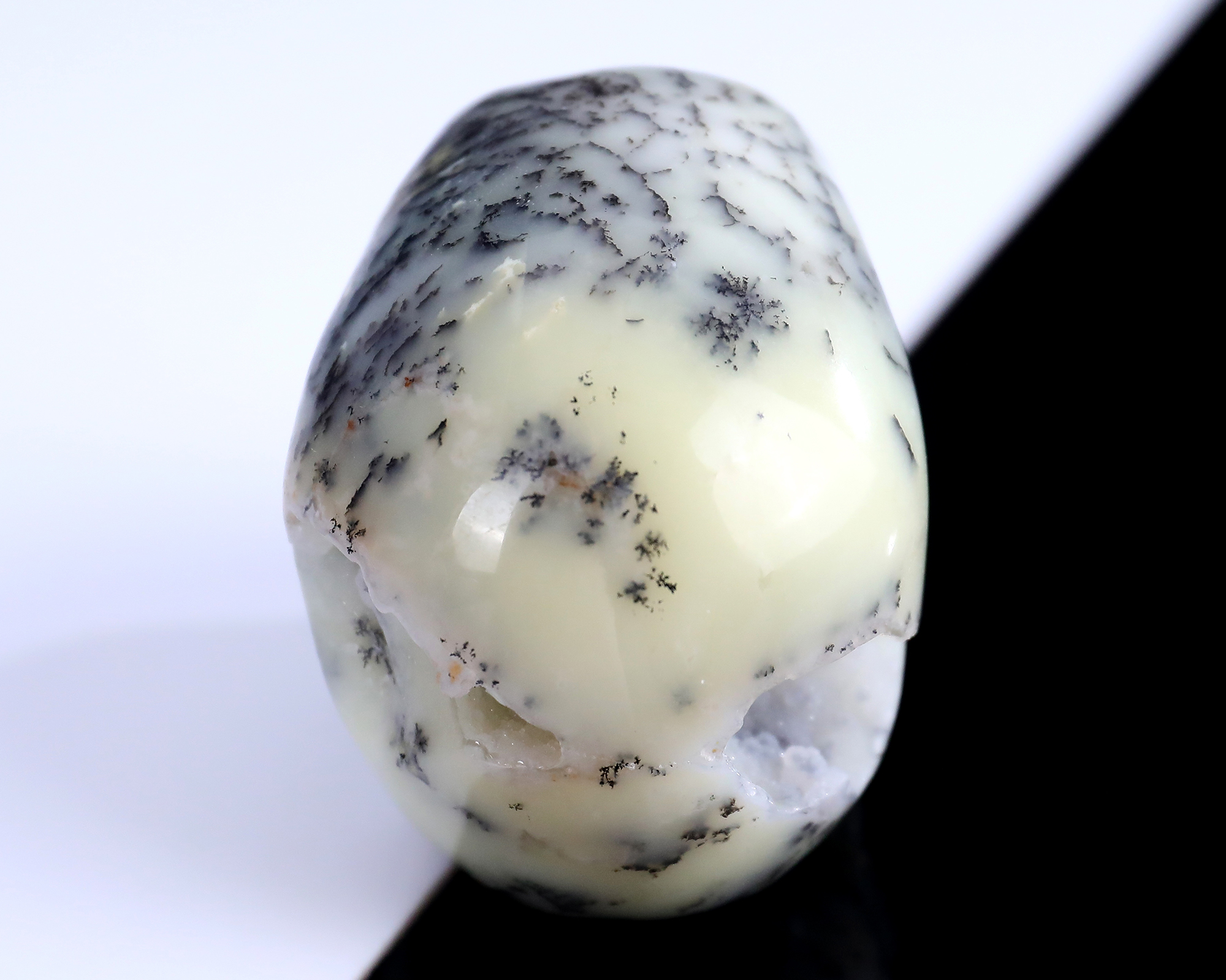 Unique White Opal Hand Carved Crystal Skull Sculpture