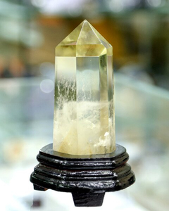 Raw Citrine Crystal Tower - polished Natural Stone Decor for Desk & Shelf