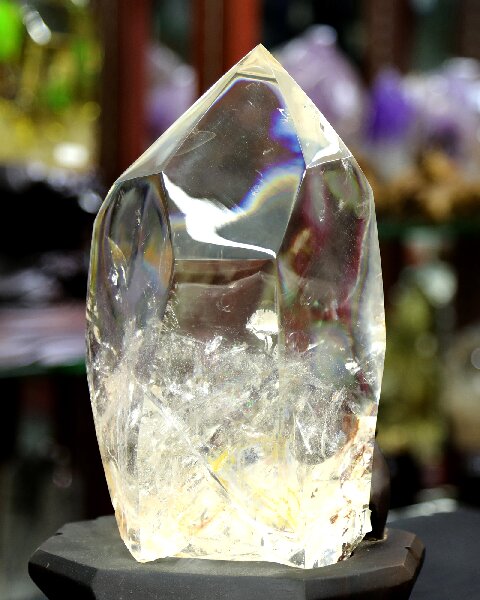 Clear Quartz Hexagonal Prism - Natural Hand Polished Healing Home Decor