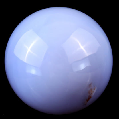 80mm Blue Chalcedony Hand Carved Crystal Sphere