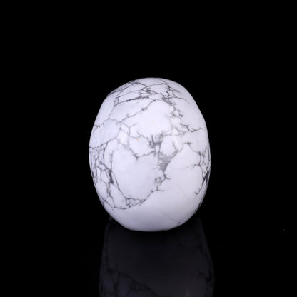 2.2" Howlite Hand Carved Crystal Realistic Skull Sculpture