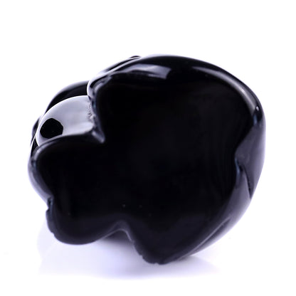 3.0" Black Obsidian Hand Carved Crystal Cat Sculpture