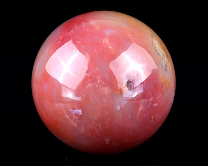 70mm Chalcedony Hand Carved Crystal Sphere