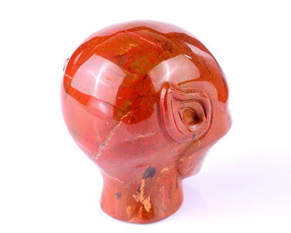 2.9" Red Jasper Hand Carved Crystal Elf Alien Sculpture
